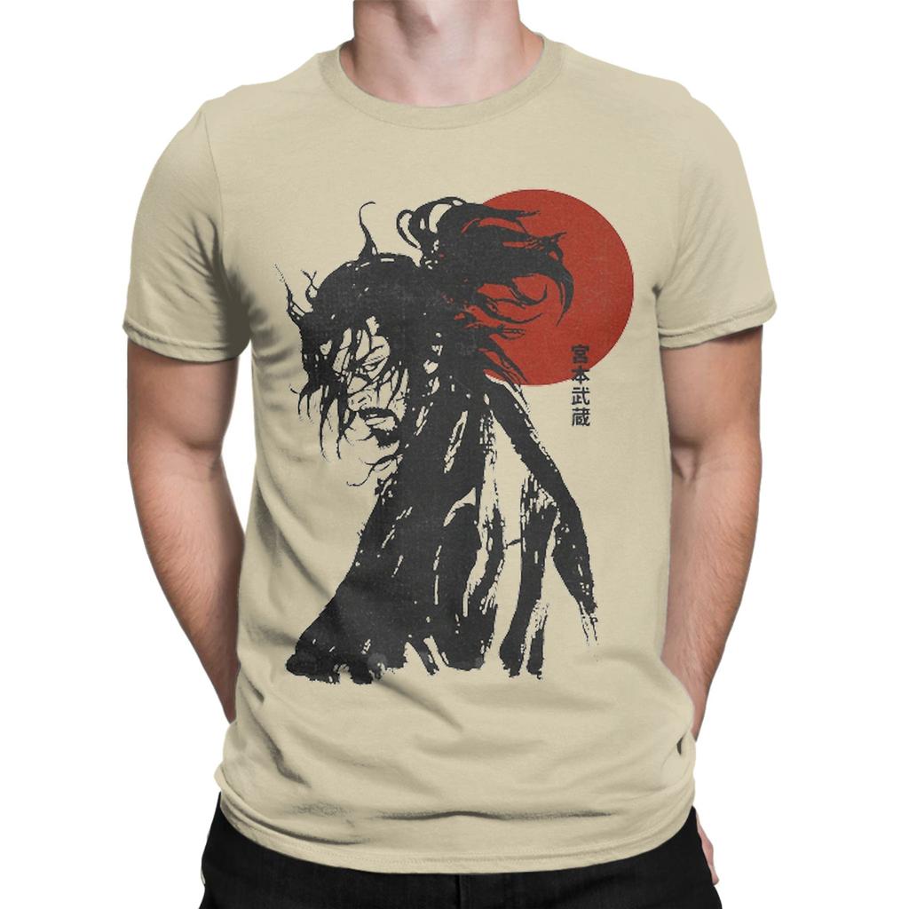 Vagabond Miyamoto Musashi T Shirt for Men 100 Cotton Leisure TShirts Crew Neck Tee Shirt Short Sleeve Clothes Gift Idea