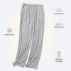 New Mens Modal Sleep Bottoms Pajamas Summer Casual Pants Trousers Soft High Flexible Straight Leg Pants Homewear Sleep Pajamas Pants