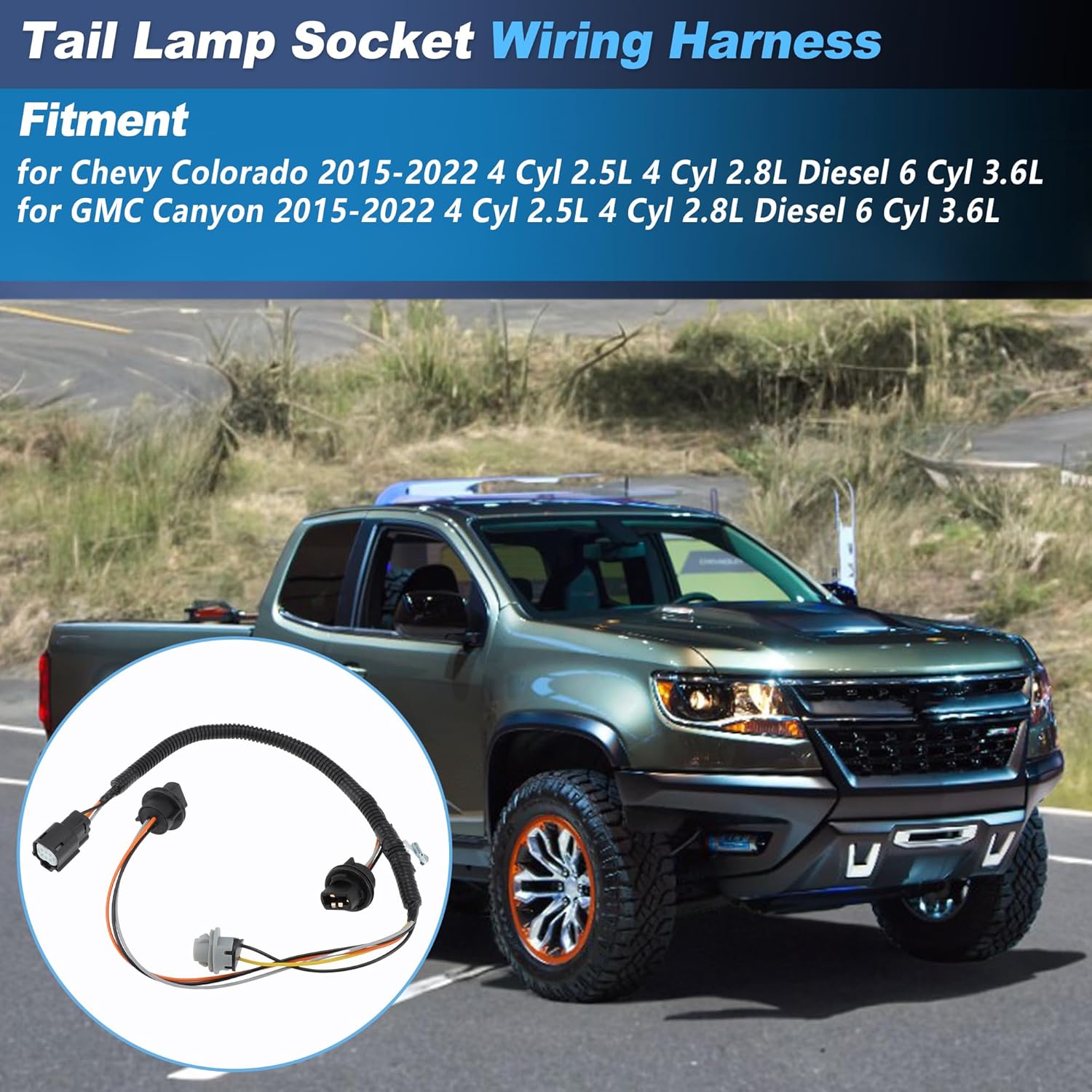 23126521 Tail Lamp Wiring Harness for Chevy Colorado 2015-2022 Rear Tail Light Wiring Harness for GMC Canyon 2015-2022