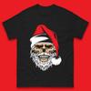 Christmas Mens T Shirt Womens Tops Tees Christmas Gothic Skull Santa Hat Top