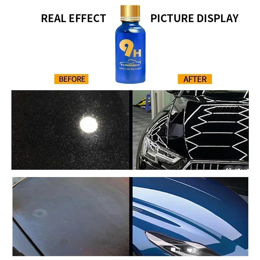 3PCS 9H Car Liquid Ceramic Coat Super Hydrophobic Glass Coating Set Polysiloxane and Nano Materials Ceramics for Cars