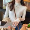 Fashion Solid Half High Neck Knitted Sweater Women Slim Fit Casual Elegant Pullover Sweaters Autumn and Winter Long Sleeve Knitwear Sweater Tops 24841