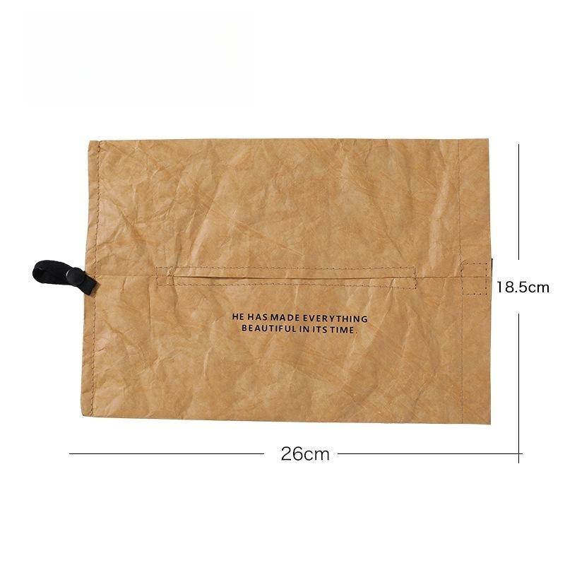 

Коробка для салфеток с принтом логотипа, настенный светильник, роскошный автомобильный ящик с водонепроницаемой бумагой DuPont премиум-класса для использования в автомобиле, сумка для салфеток коричневый