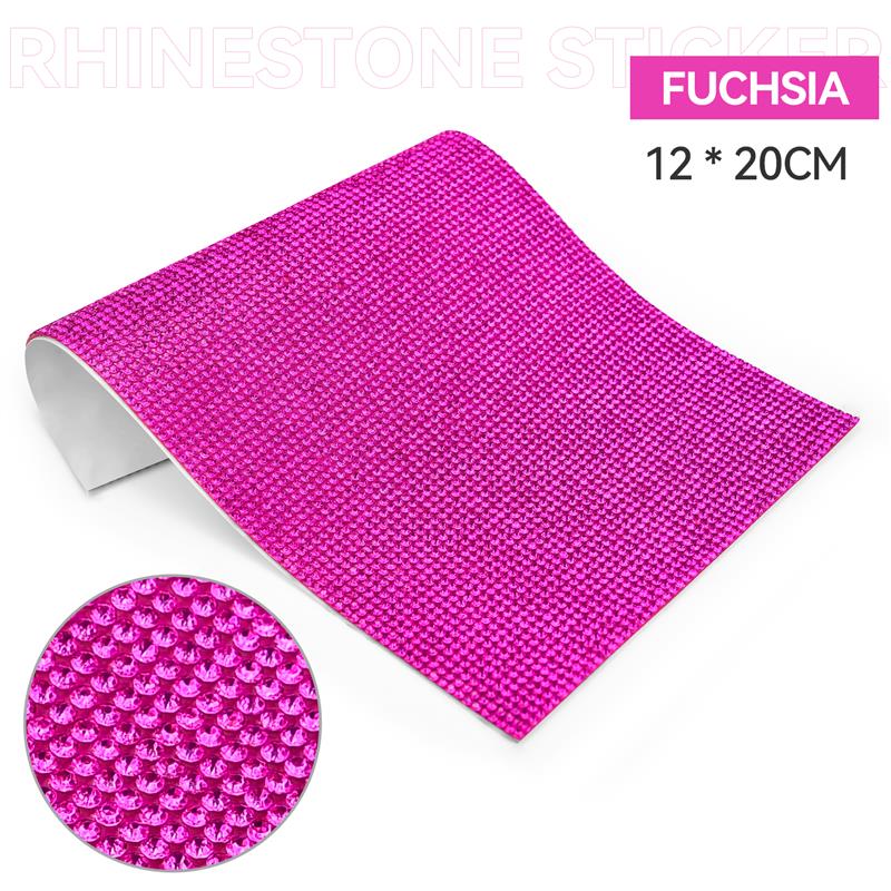 Self Adhesive Rhinestone Sticker Tape DIY Decoration 12x20cm Diamond Sticker For Arts Crafts DIY Car Phone Clothes Decoration