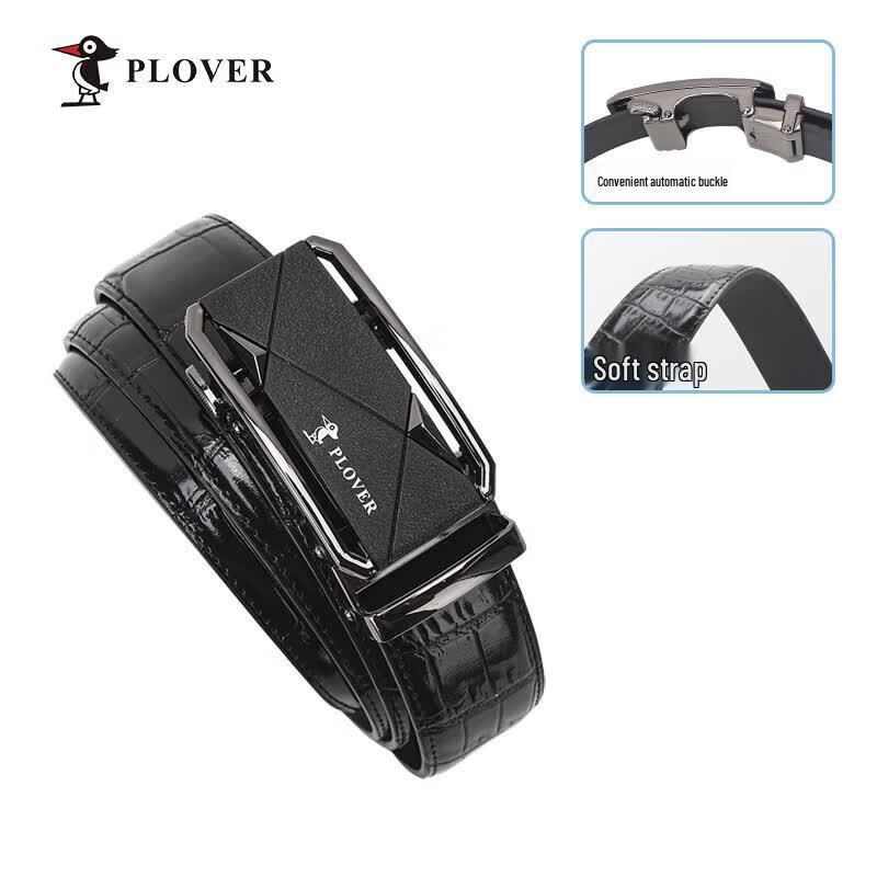 Plover Men s Genuine Leather Automatic Buckle Belt