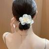 Diamond Flower Hair Claw Clip - Elegant Updo Accessory for Women