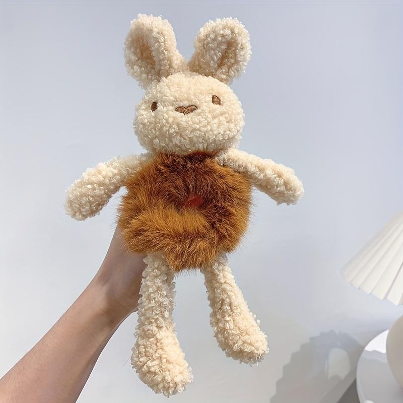 Cute Plush Rabbit Hair Tie, Cartoon Animal Hair Ring for Women, Soft And Comfortable Hair Accessories