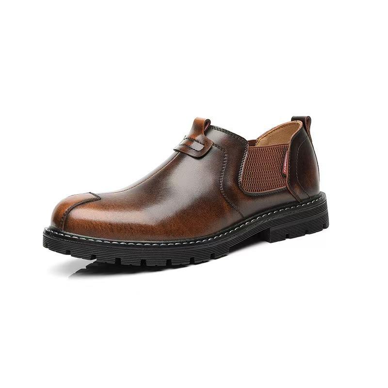 New Spring and Summer Men's Shoes Casual Short Boots British Trendy Leather Fashion Low-top Men's Boots Korean Version
