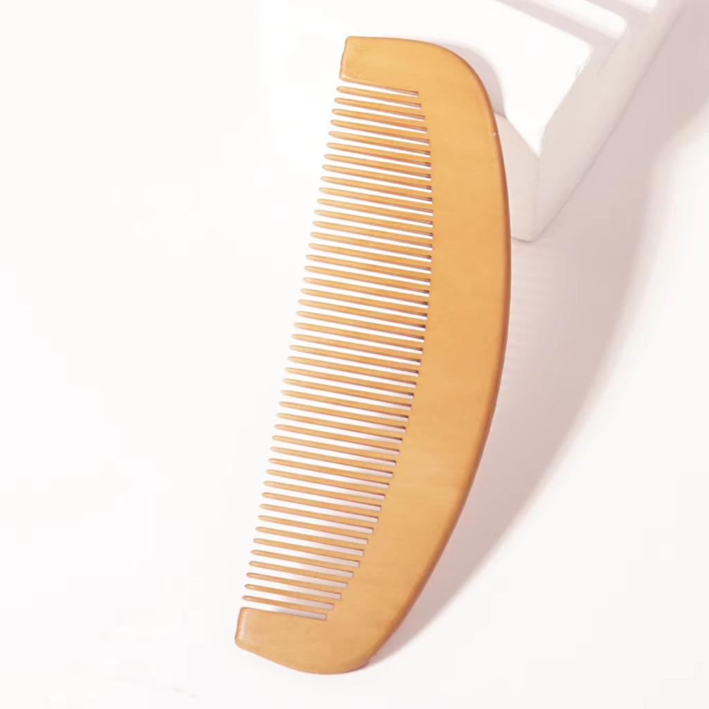 Portable half moon shaped wooden massage comb,suitable for thick curly hair,wave dry and wet hair For Hair Accessories