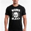 Wanna Play Tshirt Summer Casual Cotton Tee Oversized Streetwear Tops Vintage Graphic Print Loose Fit Short Sleeve