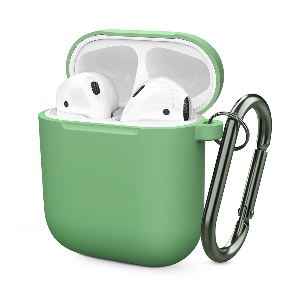 Silicone Cases For Airpods 1st 2nd Luxury Wireless Earphones Protective Cover Anti-drop Housing with Hook Headphone Accessories