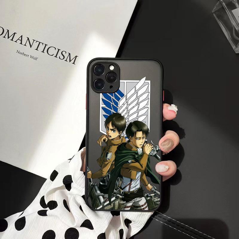 

Чохли для телефонів Аніме Атака титанів для iphone 11 12 13 Pro Max 6s 7 8 Plus X XS MAX XR Розкішна жорстка матова задня протиударна кришка iPhone 6 6s