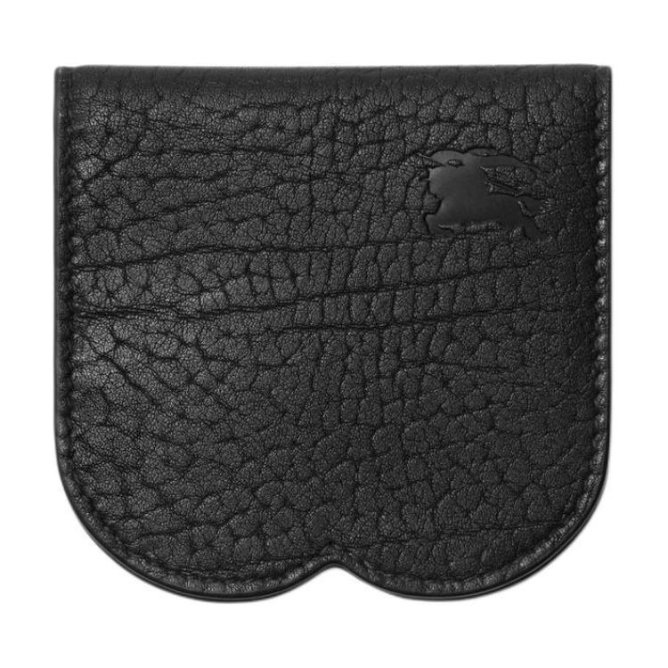 Burberry Chess Letter Logo Embossed Foldable Grain Calfskin Card Holder Women Accessories Black 80810811 Basic Set (Bag+Dust Bag)