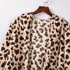 Fashion Women's Leopard Faux-Fur Fuzzy Warm Winter Oversized Outwear Long Coat