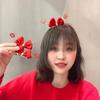 2024 Parent-Child Red New Year Bow Hair Clip: Prosperous Festive Accessory for Bangs