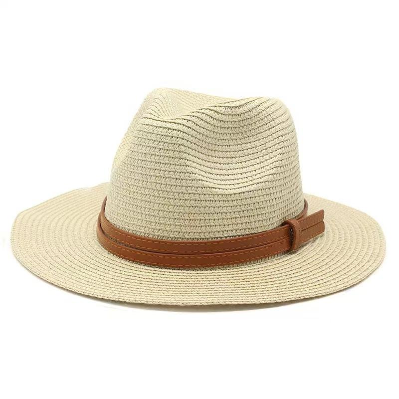 Panama Straw Hat Summer Men Women Wide Brim Beach UV Protection Fedora Hats