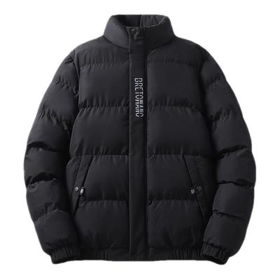 Stand-collar Thickened Bread Suit Winter Korean Version Men's Large-size Embroidered Cotton Coat Student Loose Large-size Cotton Jacket