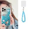 Silicone phone case with rope for Xiaomi 12 Pro, 10, CIVI, CC9, 11T - Love carrot rabbit cartoon design.