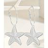 Gold Geometric Hollowed-out Starfish Pendant Earrings Women's Exaggerated Seaside Vacation Wind Earrings
