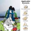 Moomin Snorkmaiden Front Blue House Flannel Blanket Super Soft Warm Cozy Blanket For Sofa Bed Office Travel Allseason Home Decor Gift