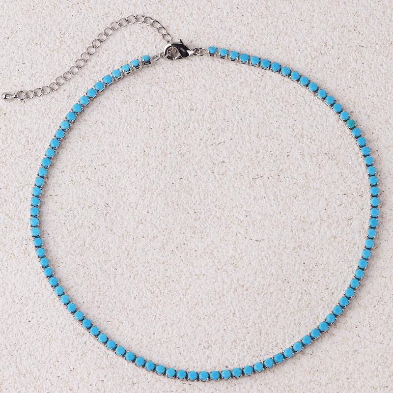 NEWEST Sexy Choker Iced Out Tennis Chain Necklace For Women Luxury Cubic Zircon Crystal Short Hiphop Neck Accessories Jewelry
