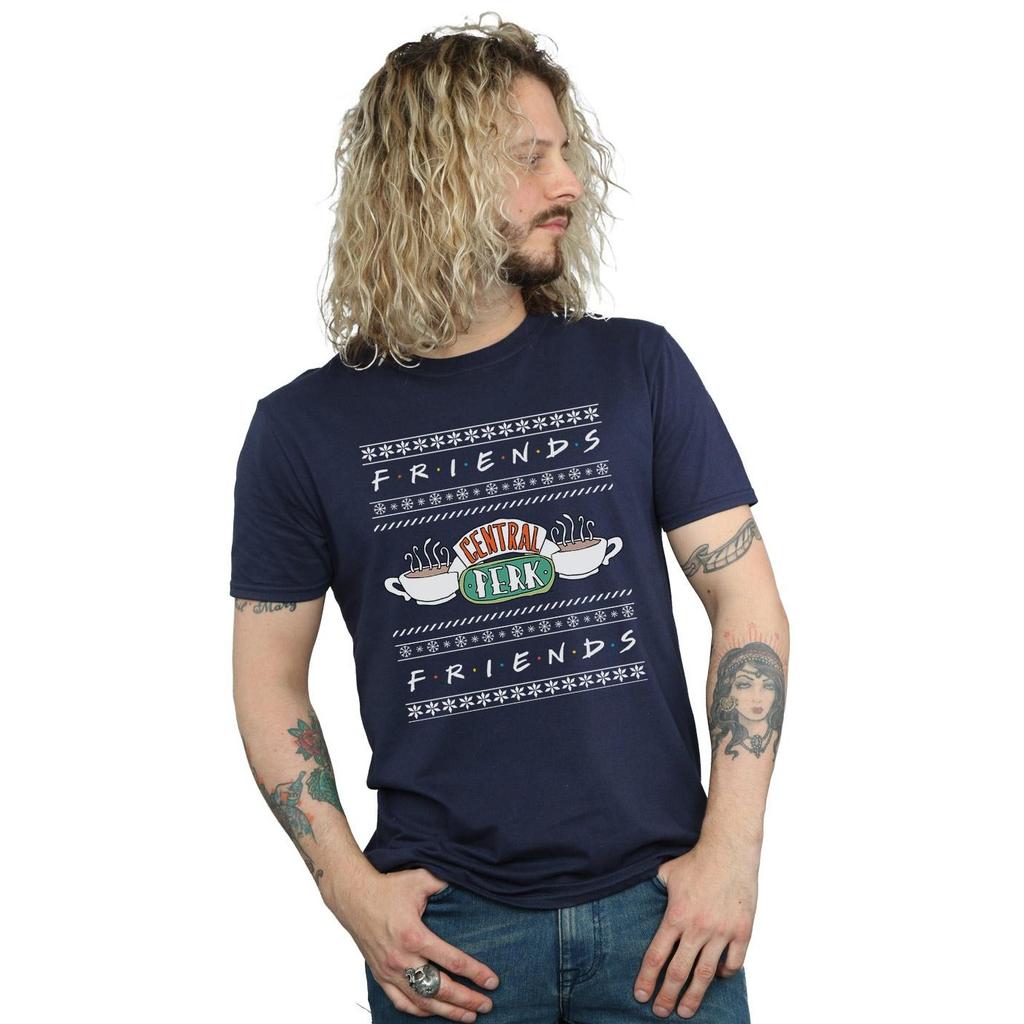 Friends Mens Fair Isle Central Perk T-Shirt