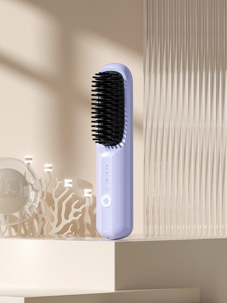 Wireless Ionic Hair Straightening and Curling Comb