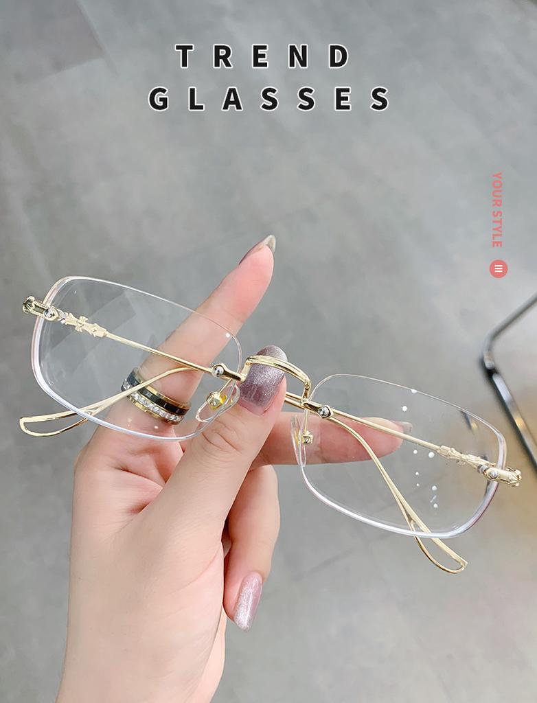 New Model Of Frameless Cut-edge Anti-blue Light Myopia Glasses