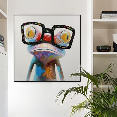 Cute Frog Graffiti Art Canvas Paintings Abstract Animals Posters and Prints On Canvas Wall Art Picture for Living Room Decor