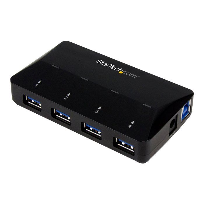 STARTECH Hub USB 3.0 À 4 Ports Plus Port Dédié À La Charge - Concentrateur USB Avec Station De Charge Rapide - 1x 2,4 A