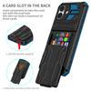 For iPhone 16 Case with Card Holder PC + TPU Phone Back Cover Kickstand