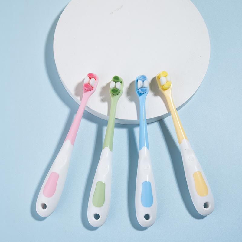 Ultra-fine Soft Bristles Toothbrush Children Kids 360°Clean Tooth Teeth Gum Care Cute Cartoon Handle Newborn Oral Healthy Baby