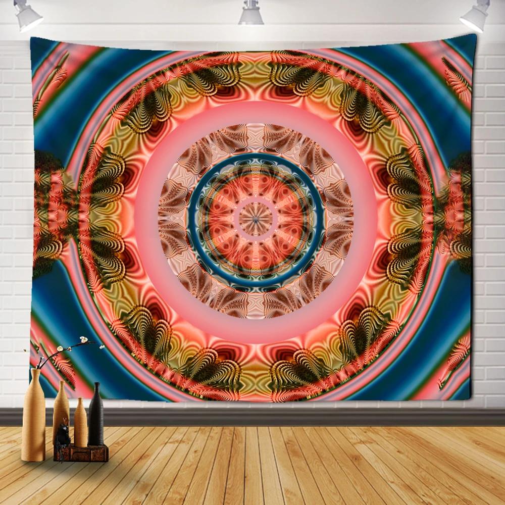 Гостиная в стиле бохо Психоделическое колдовство Общежитие Простыни Домашний декор — фото 10