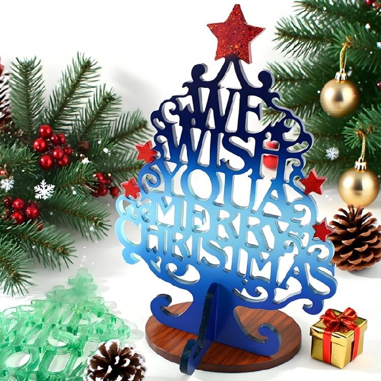 Antihaftende, leicht zu reinigende Form Weihnachtsbaum Silikontextur Perfekt zum Basteln von Figuren, Dekorationen und zur Geschenkherstellung