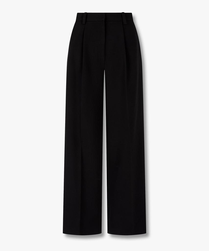 Bobeu One-Tuck Pleated Semi-Wide Pants_Black 7156130002