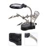 Magnifying Glass Soldering Station LED Lamp Magnifier with Auxiliary Clips for Hardware Repair