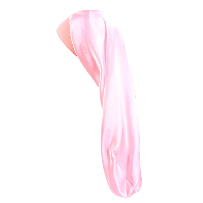 Super elastic wide-brimmed long tube hat, long hair satin nightcap, beauty salon cover hat TJM-446G