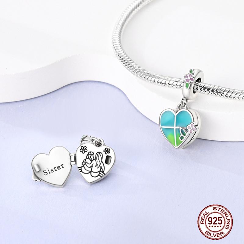 92 Styles Original Copper Green Series Cactus Avocado Clover Charms Bracelet Pendant Diy Clip Beads Women'S Jewelry