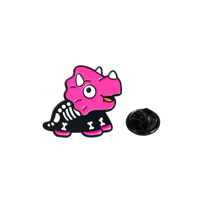 Halloween cute little dinosaur skeleton pumpkin mummy ghost demon tyrannosaurus rex oil drop brooch