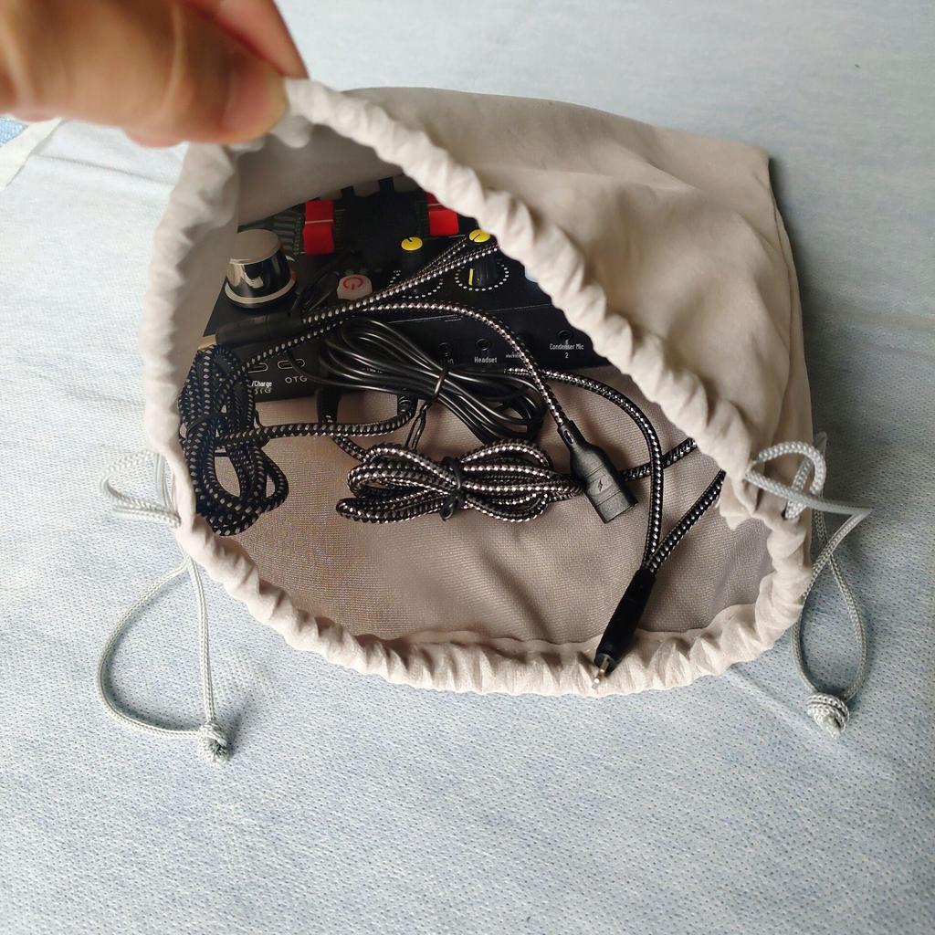 30x40CM Grauer Samt Kordelzug Staubdichter Aufbewahrungsbeutel - Anpassbarer Glücksbeutel