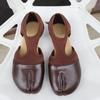 Split Toe Single Shoe Women's Spring  Retro Flat Ballet Shoes Hollow Sandals Ballet Flat Women Stretch Fabric Casual Loafers