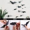 24 Halloween Bat Decoration Door Frames, Hollow Bat Wall Decoration, Paper Bat Wall Sticker, Halloween Party Interior Supplies