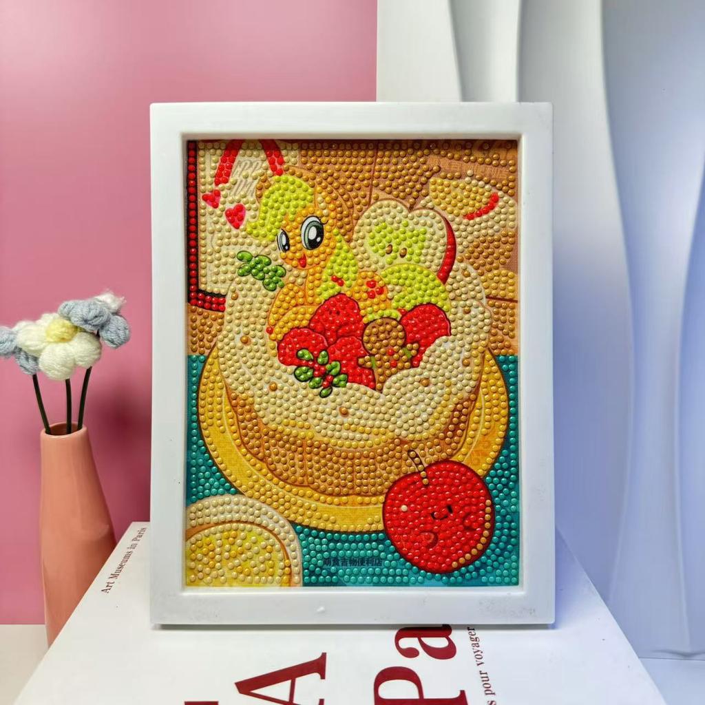 Children'S Diamond Painting Framed Handmade Diy Material Bag Sanrio Diamond Paste Painting Concentration Toy