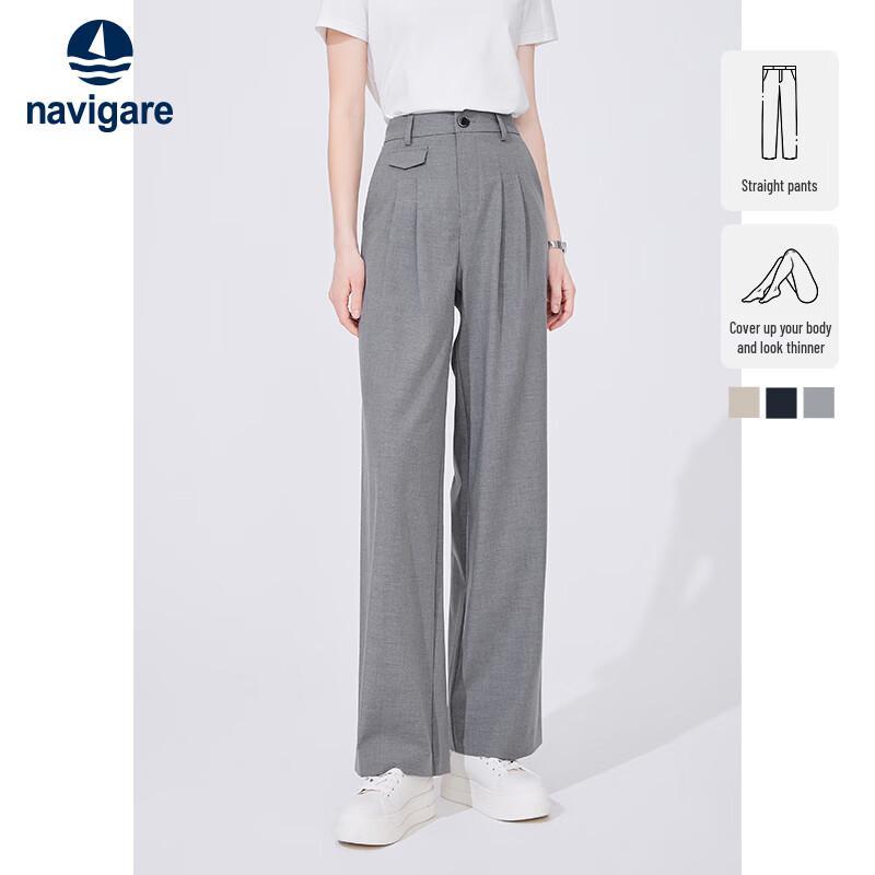 Navigare Women's Loose Fit Straight-Leg Pants