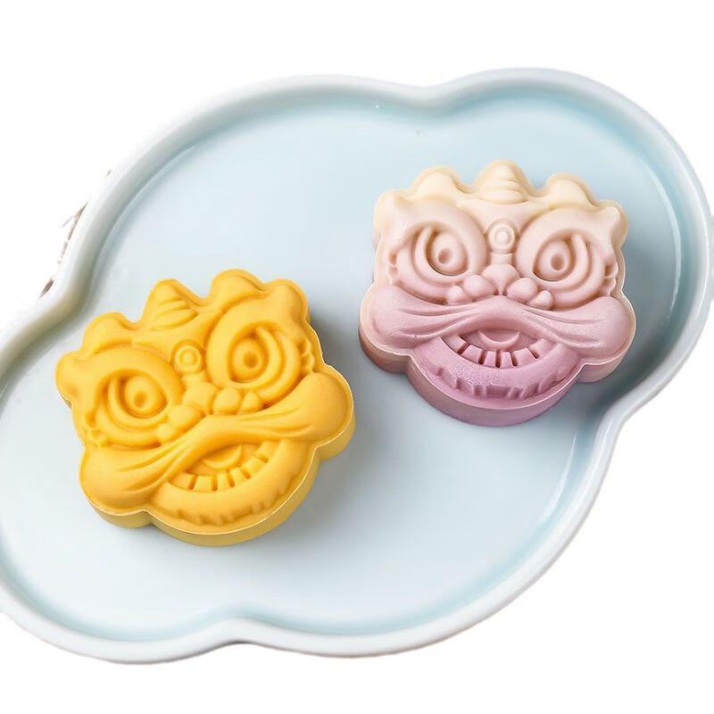 50g Hand-Press Mooncake Mold with Ruyi Flower Design