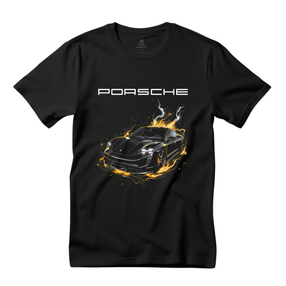 

Футболка Porsche Taycan - Премиальные подарки для владельцев Porsche, для него и для нее, Стильная унисекс футболка Po XL