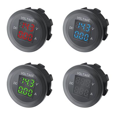 Digital Voltmeter Ammeter DC 12-24V Amp Voltage Current Meter Tester  LED Display Panel for Car Motorcycle