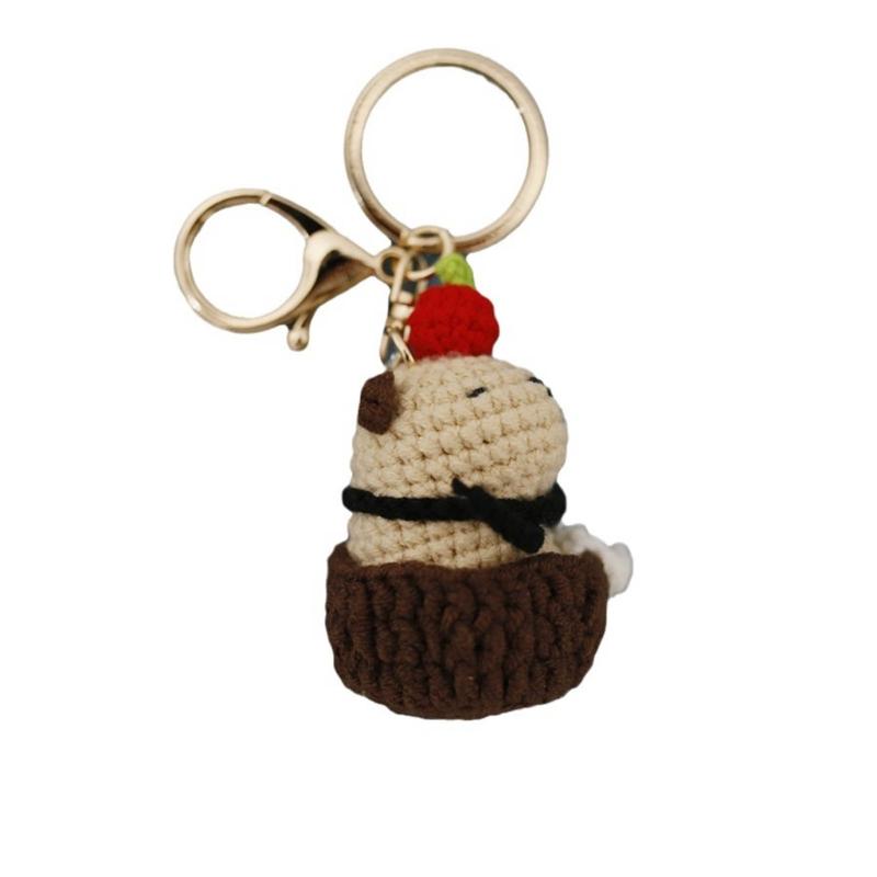 Cute Little Capybara Keychain Car Bag Accessory Phone Shells Schoolbag Pendant 1