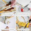 Self-Adhesive Gold Foil Marble Wallpaper Peel & Stick, Waterproof Oil-Proof Kitchen Backsplash Countertop Sticker, 5-Layer PET Wall Decal for Furnitur