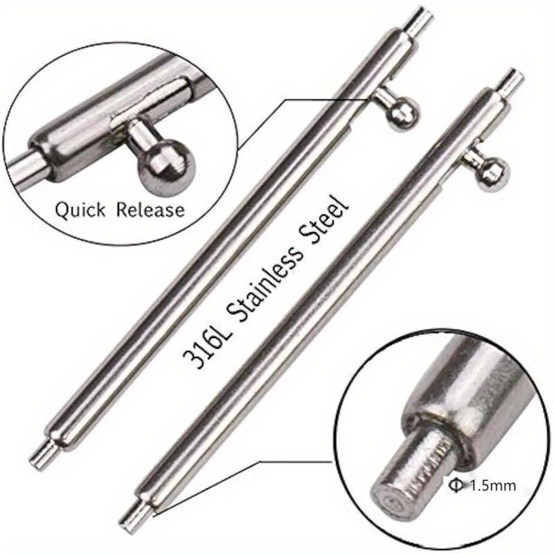 30pcs Quick Release Pins 1.5mm Diameter Watchband Pin for Smart Watch 18mm 20mm 22mm Strap Spring Bar Band Accessories